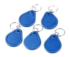RFID NFC Keyfobs 13.56 MHz IC Keychains Key Tags For Smart Access Control System Blue Color