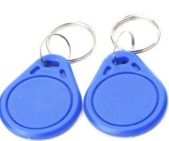 RFID NFC Keyfobs 13.56 MHz IC Keychains Key Tags For Smart Access Control System Blue Color