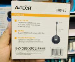 A4Tech 4-Ports 4in1 USB Hub 2.0 HUB-20 Black