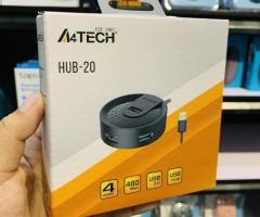 A4Tech 4-Ports 4in1 USB Hub 2.0 HUB-20 Black